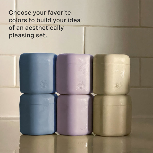 6 Capsule Set Travel Containers Cadence