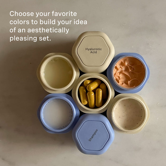 7 Capsule Set Travel Containers Cadence